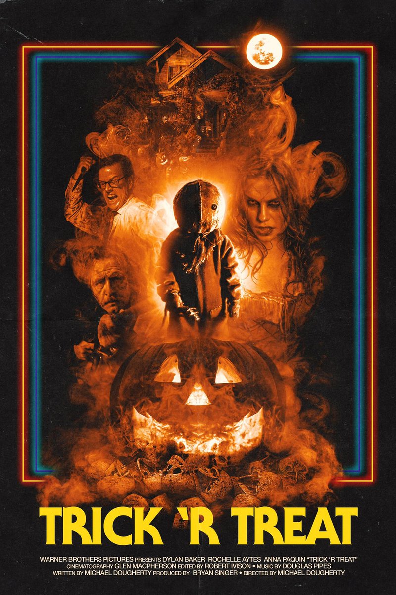 La divertidísima TRICK 'R TREAT (2007) de Michael Dougherty es un título imprescindible para hoy. Terroríficas historias transcurridas en #Halloween con zombis, licántropos y asesinos en serie conforman esta maravillosa y esencial cinta para disfrutar de La noche de brujas. 🎃