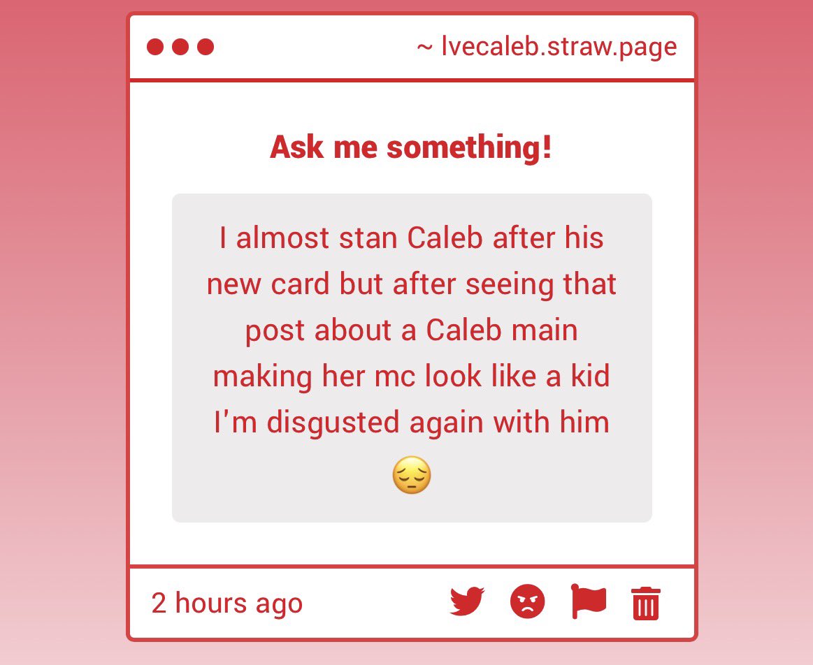 fine by me #GATEKEEPXIAYIZHOU 

also i think u shouldn’t be so influenced by what other ppl do, if ur really interested in stanning caleb something like that shouldnt stop u. he has amazing lore but if someone on the internet is the rsn you can’t acknowledge that then just stick
