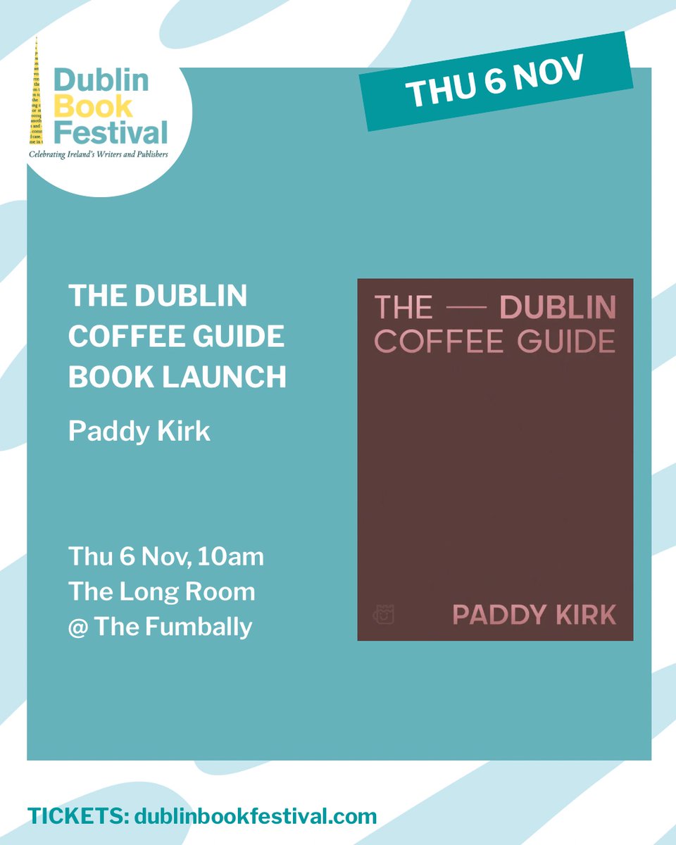 We are so excited to be launching THE DUBLIN COFFEE GUIDE by PADDY KIRK as part of the Dublin Book Festival on Thursday, November 6 ✨️

Fancy an espresso tasting and hearing about Dublin's thriving coffee scene from the man behind the sensational DubStreetCafe?