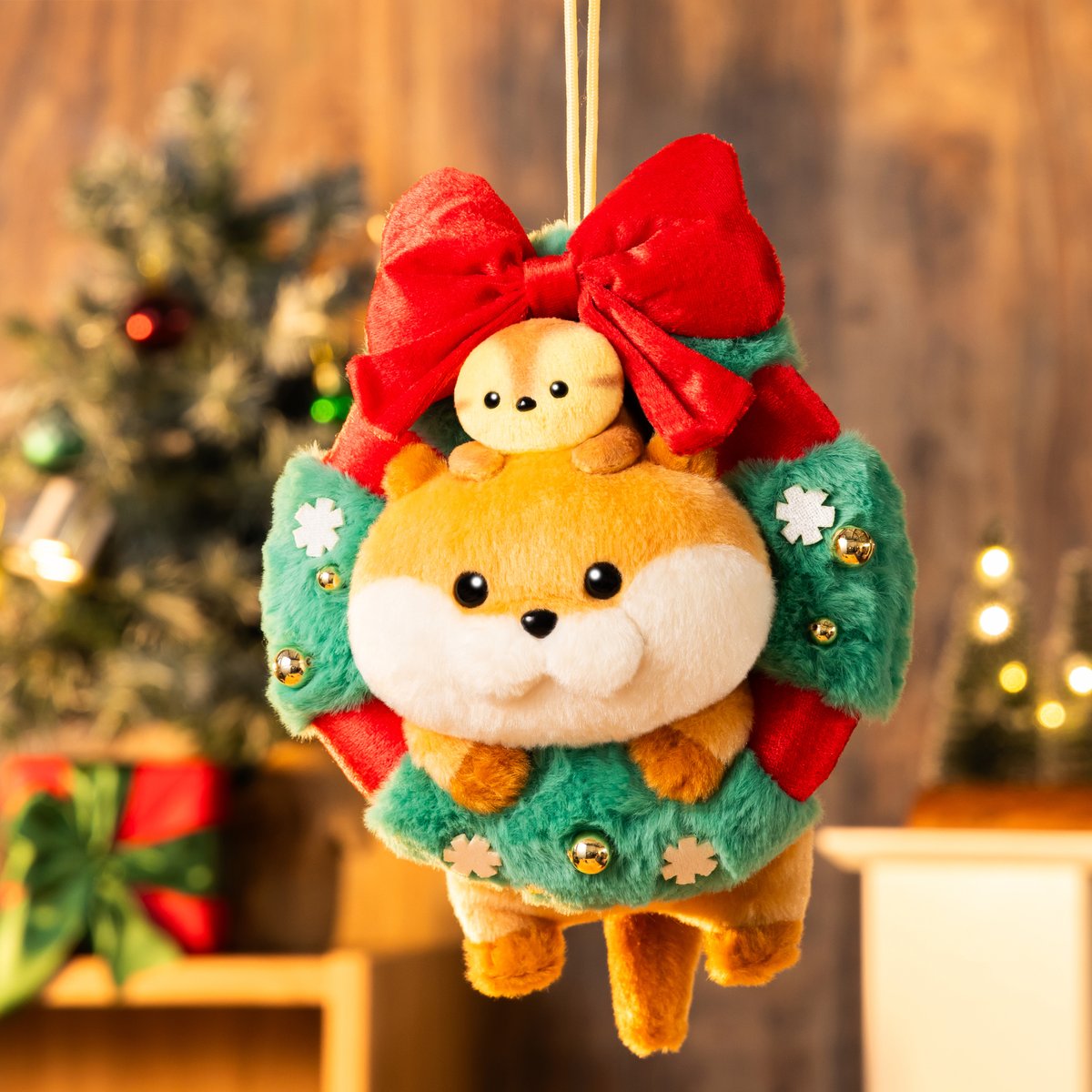 カワウソ☆クリスマス☆リース 🎄11月14日 新発売🎄／ 『クリスマスリースのぷらりんぬいぐるみ