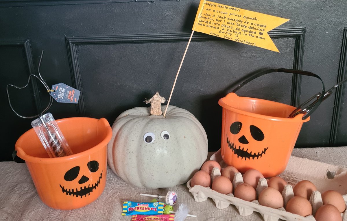 #Halloween 

When your kids don't do Halloween anymore..

But next door have little ones that do 🧙‍♀️🧹🪄

<a href="/SwizzelsMatlow/">Swizzels</a>
#crownprince #freerangeeggs #smallholding #sweettreats