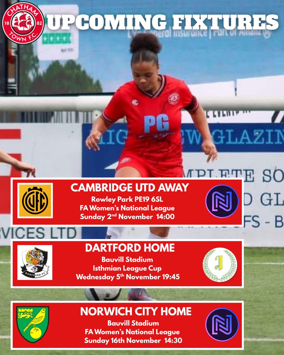 Our fixtures for the first half of the month
🔴⚪️⚫️
#upthechats
#inthistogether