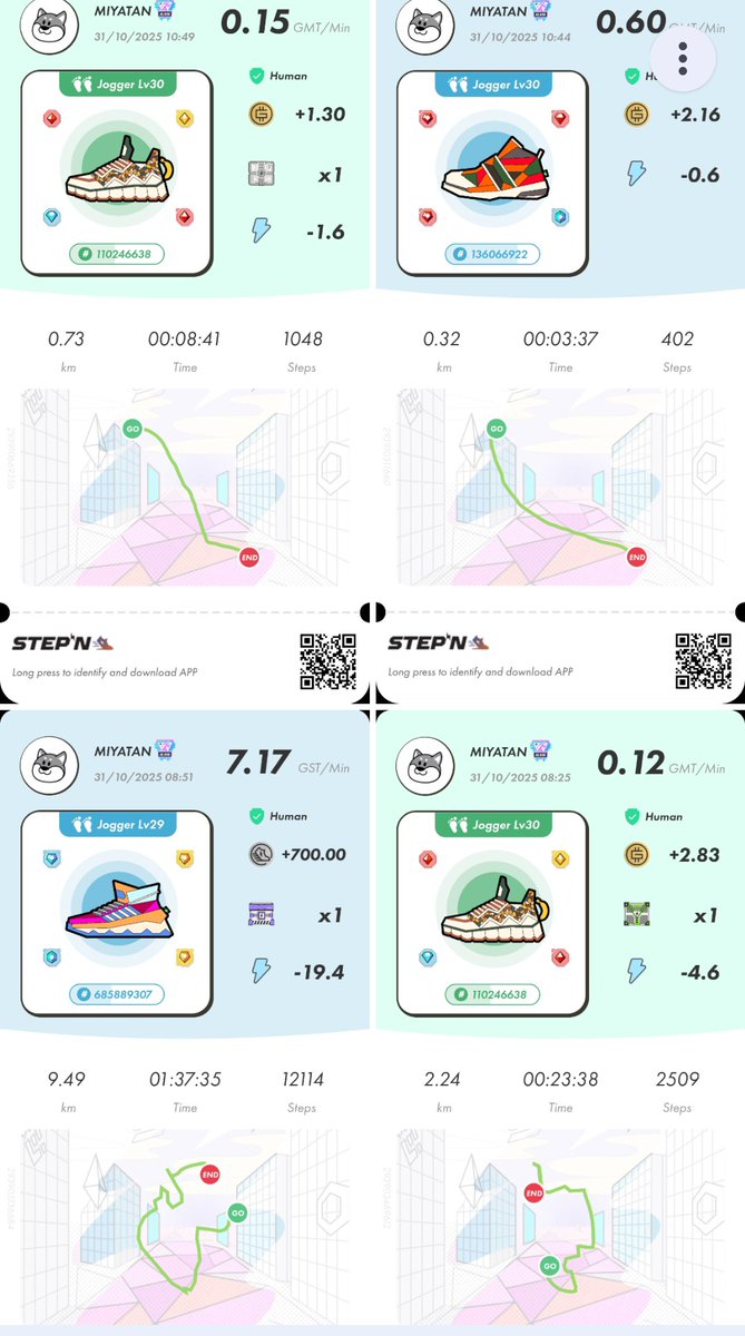 STEPN82291017's tweet image. 今日も26エナ。Runは無し。MB Lv.8開封は落胆後の歓喜。
今月の走行距離は163kmでした。
GOの背景は国定昭和記念公園(東京都・2023年12月)
STEPNアクティベーションコードどうぞっ
73868550
#STEPN
#activationcode
#stepnactivationcode
#STEPNGO