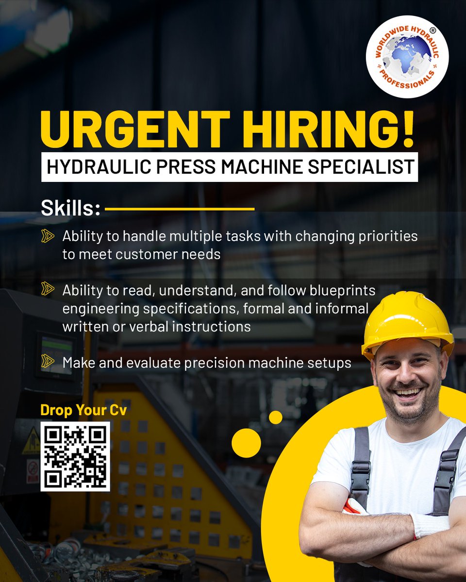 Whyps4's tweet image. Hydraulic Press Specialists:
Apply now : whyps.com/hydraulicjob/p…