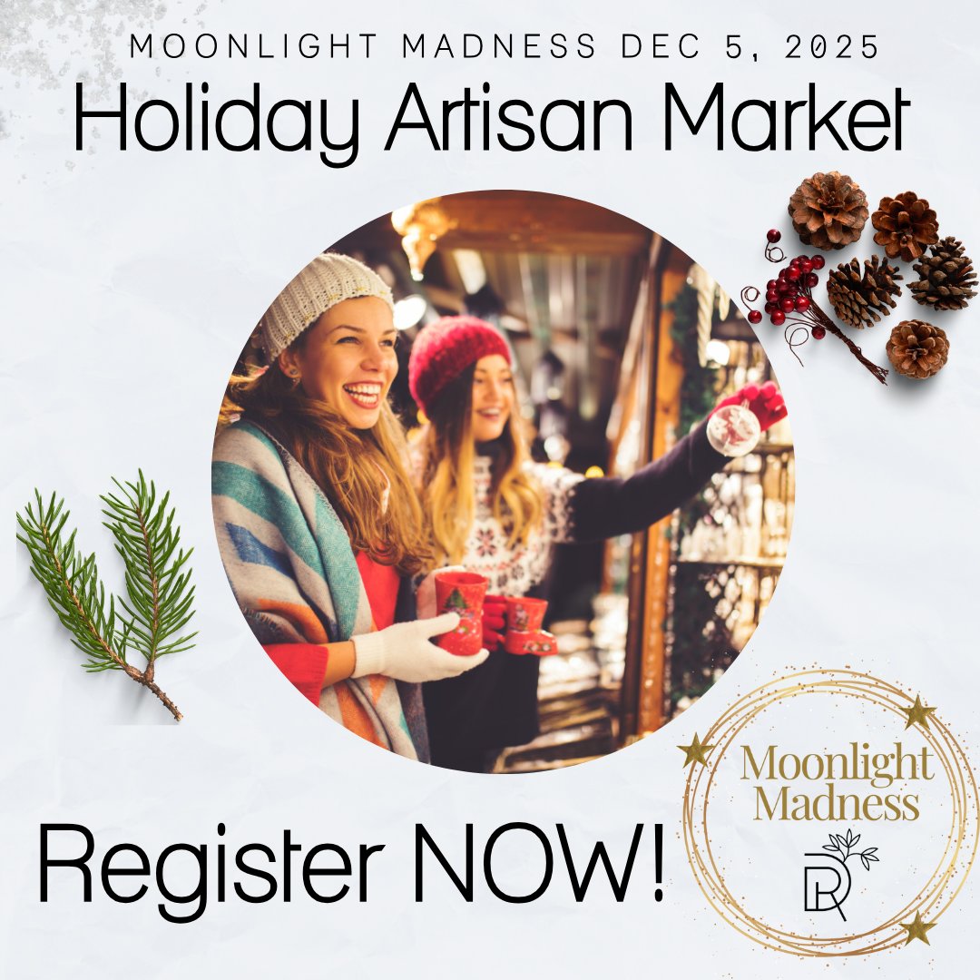 Stroll under the lights and fall in love with local this holiday season! 💫

Join us at the Farmers’ Market on December 5th for the Holiday Artisan Market from 5–9PM. 

Artisan applications are now open — limited spots available for this magical night! ❤️

ow.ly/hZMA50XfFex