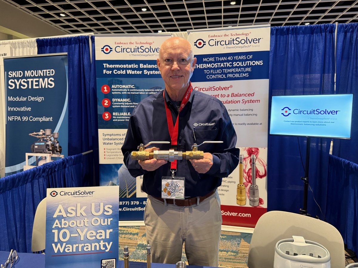 CircuitSolver's tweet image. CircuitSolver valves have revolutionized the commercial plumbing industry by automatically and continuously balancing domestic hot water systems with ThermOmegaTech’s thermostatic technology. 
If you are having hot water issues, we can help: ow.ly/naXT50XhFRc