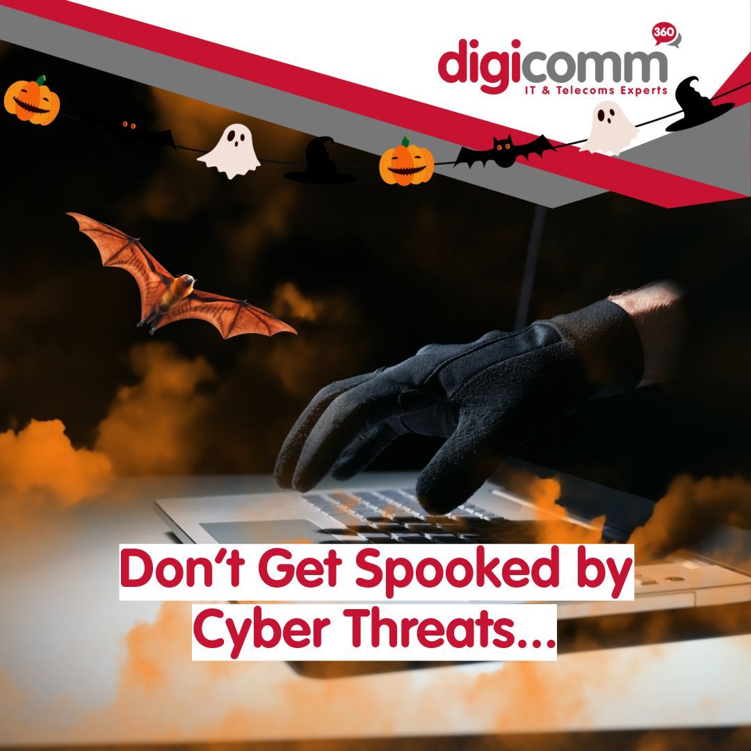 👻 This Halloween, the scariest thing isn’t ghosts… It’s weak passwords, phishing scams and unprotected networks!

🧠 Stay cyber-smart this October with Digicomm360:

💀 Don’t let your business get tricked - protect it today.

#CyberAwarenessMonth #Halloween #CyberSecurity