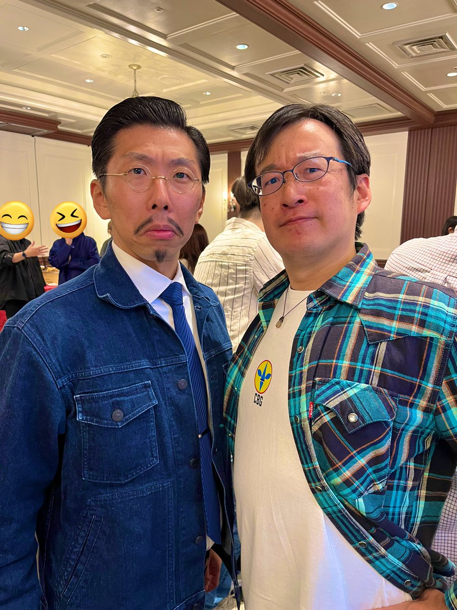 高津博士役のボブ・マーサムさんと、隊長の声優アドレナ・リンでござます！名前カタカナ同士🤣
映画試写の時に初めてお会いしたと思ったら、藤井監督作品の別冊オリンピア・キュクロスで声優として一緒に録音…共演してました！！😳

あれから時が経ちこうしてまた出会う…感慨深い🥹

#映画タローマン