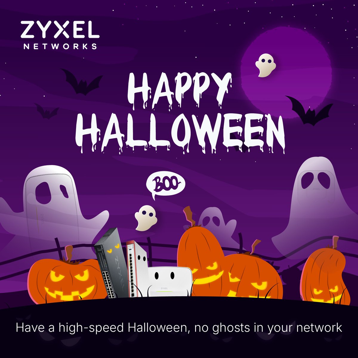 IndiaZyxel's tweet photo. Ghosts are for Halloween, not your network.
Wishing you a fast, secure, and spooky-fun Halloween 👻✨

https://t.co/qCsvGPMwgA

#happyhalloween #happyhalloween2025 #Halloween #SecureNetwork #NoGhostTraffic #HighSpeedConnection #networksecurity https://t.co/vq4VyiVeTs