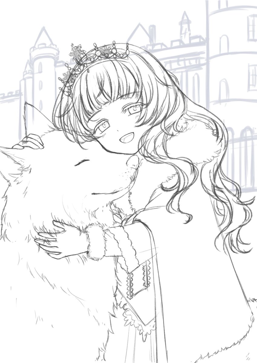 下描き！！❄️✨☃️