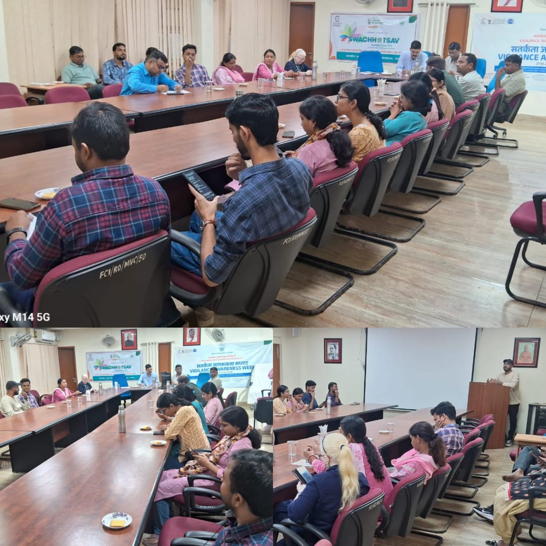 आज दिनांक 31.10.2025 को भारतीय खाद्य निगम,क्षेत्रीय कार्यालय, पटना में सतर्कता जागरूकता सप्ताह-2025 के अंतर्गत वक्तृत्व स्पर्धा(elocution competition) का आयोजन किया गया जिसमें प्रतिभागियों ने “भ्रष्टाचार के विरुद्ध सामूहिक प्रयास”विषय पर अपने अपने विचार रखे ।