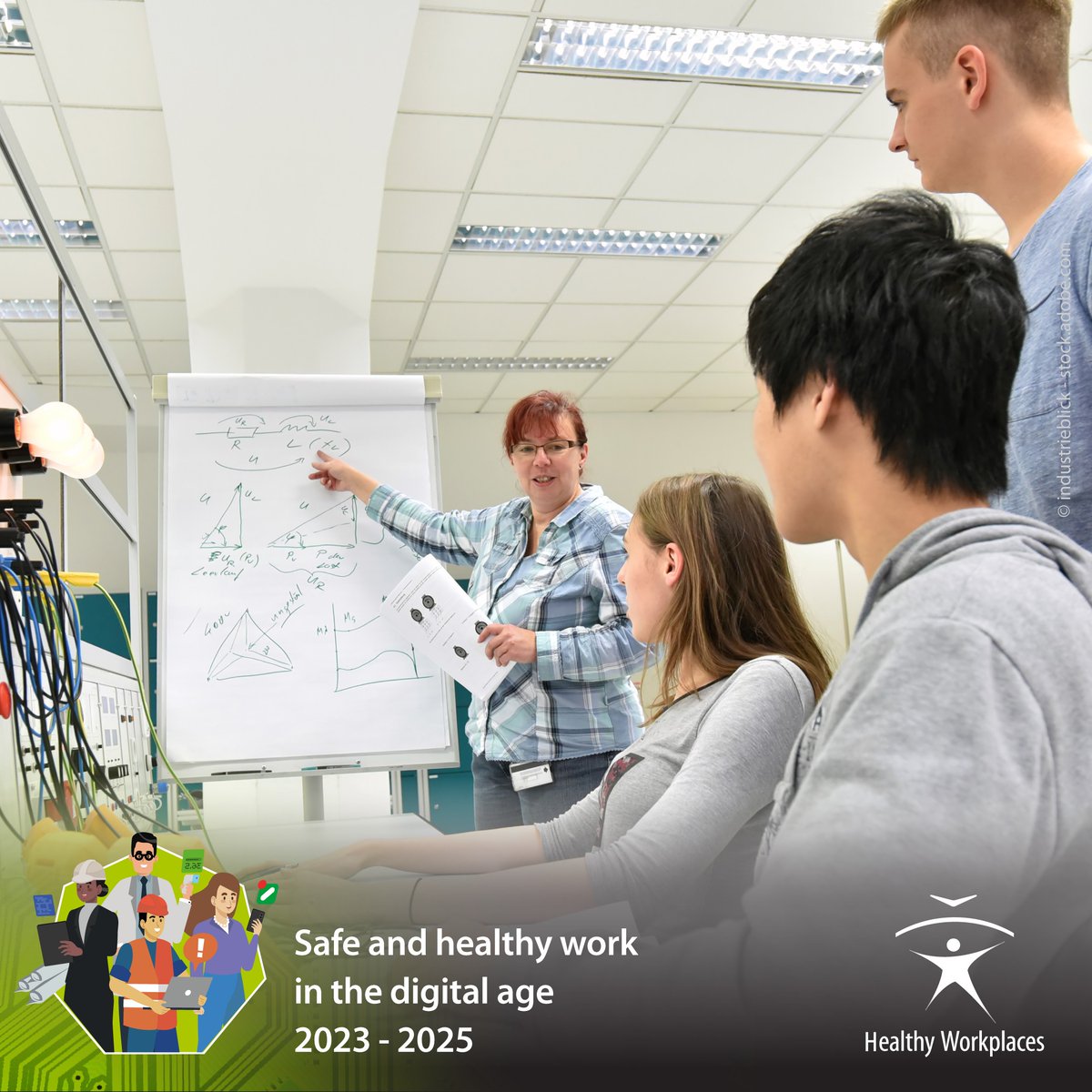 EU_OSHA's tweet image. 🎓 Our Spanish focal point @INSST_MITES_GOB visits a vocational education centre in Madrid to explore how #digitalisation and #AI shape #SafetyandHealth in education.  

Student videos, expert talks and teacher tools promote a culture of prevention.

healthy-workplaces.osha.europa.eu/en/media-centr…