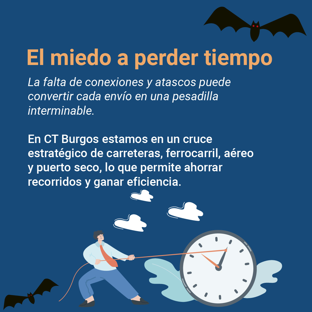 CT_Burgos's tweet image. 👻 Este Halloween los sustos no vienen de brujas ni vampiros, sino de la logística:
⏱️ retrasos
💸 costes extra
❓ incertidumbre
En #CTBurgos trabajamos para que tu empresa tenga justo lo contrario: eficiencia, previsibilidad y conexión.

#CTBurgos #LogísticaEficiente