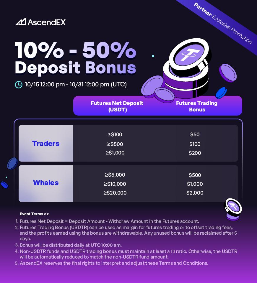 💥 AscendEX x Steph is Crypto

- Deposit $100 → Get 50 bonus.
- Deposit $10K → Get $1,000 bonus.

Yes, that simple.

👉ascendex.com/en/events/laun…