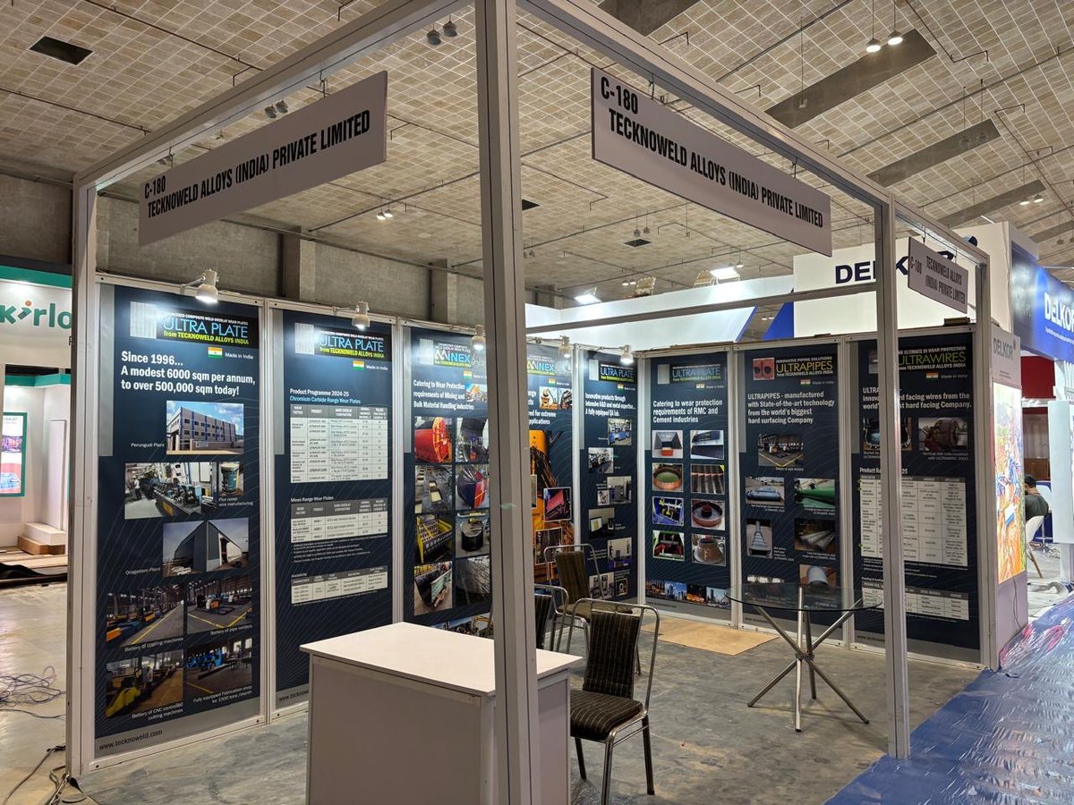 TecknoweldAlloy's tweet photo. Tecknoweld Alloys Group invites you to join us at IME + ISME 2025, India’s largest global platform for the Mining &amp; Metal industries! ⚙️

📅 Oct 30 – Nov 2, 2025
📍 Biswa Bangla Mela Prangan &amp; Science City Ground, Kolkata
🏢 Visit us at C-180

#IME2025 #ISME2025 #TecknoweldAlloys https://t.co/lBbIRpECjB
