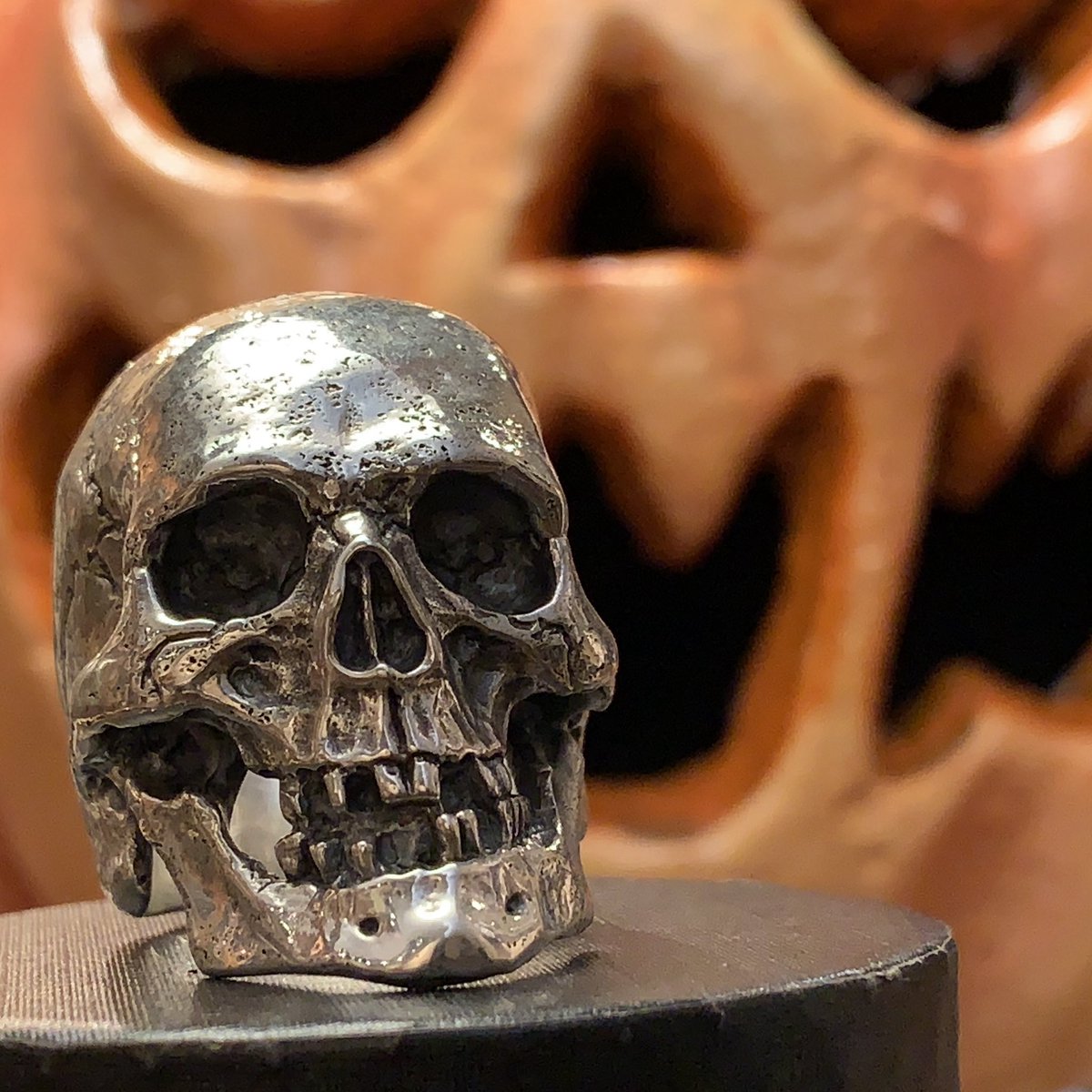 CRAZY PIG カッタウェイスカル リング x japan hide愛用 crazy pig