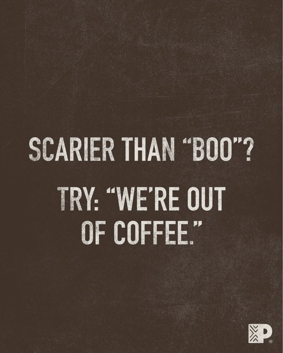 Good morning X. Enjoy some “scary” coffee. ☕️🎃