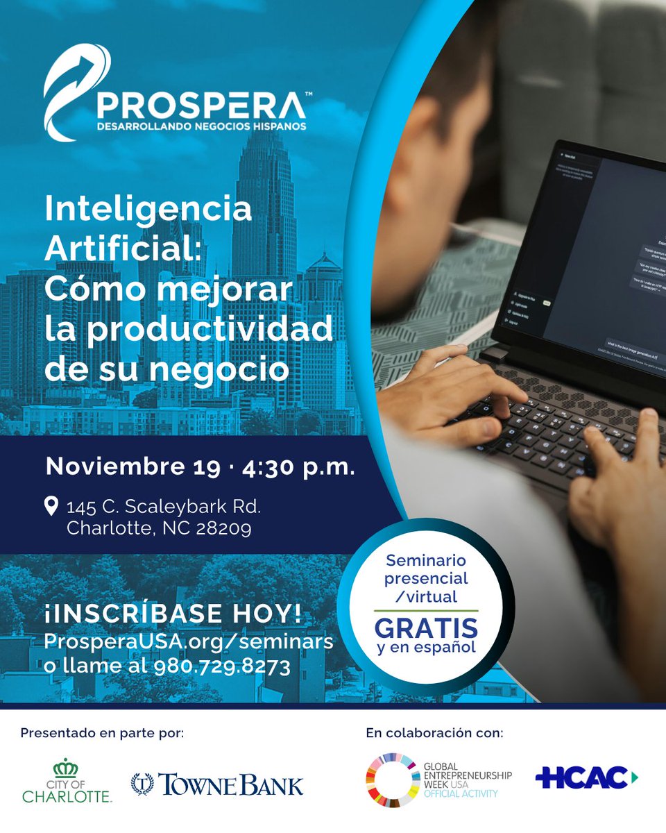 José D. Alvarez (@josedalvarez) on Twitter photo Looking forward to joining #GlobalEntrepreneurshipWeek along with <a href="/CLTgov/">City of Charlotte</a> and our local small business owners as we help them be more productive entrepreneurs through #artificialintelligence tools. #GEWCharlotte #GEW2025
nam.dcv.ms/al3u67E0Bz Looking forward to joining #GlobalEntrepreneurshipWeek along with <a href="/CLTgov/">City of Charlotte</a> and our local small business owners as we help them be more productive entrepreneurs through #artificialintelligence tools. #GEWCharlotte #GEW2025
nam.dcv.ms/al3u67E0Bz