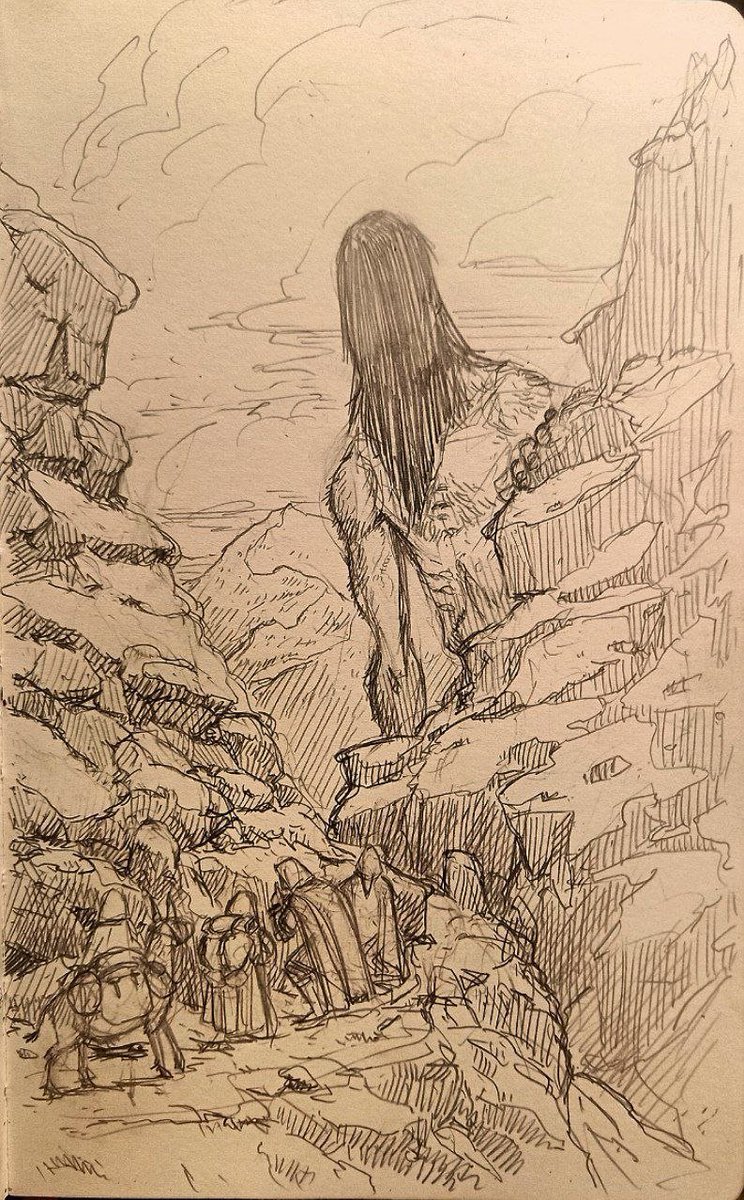 Fighting with my own imagination on the topic of what to draw, I remembered the classics.

#fantasy #hobbit #fanart #LOTR #Pencildrawing #fantasyart