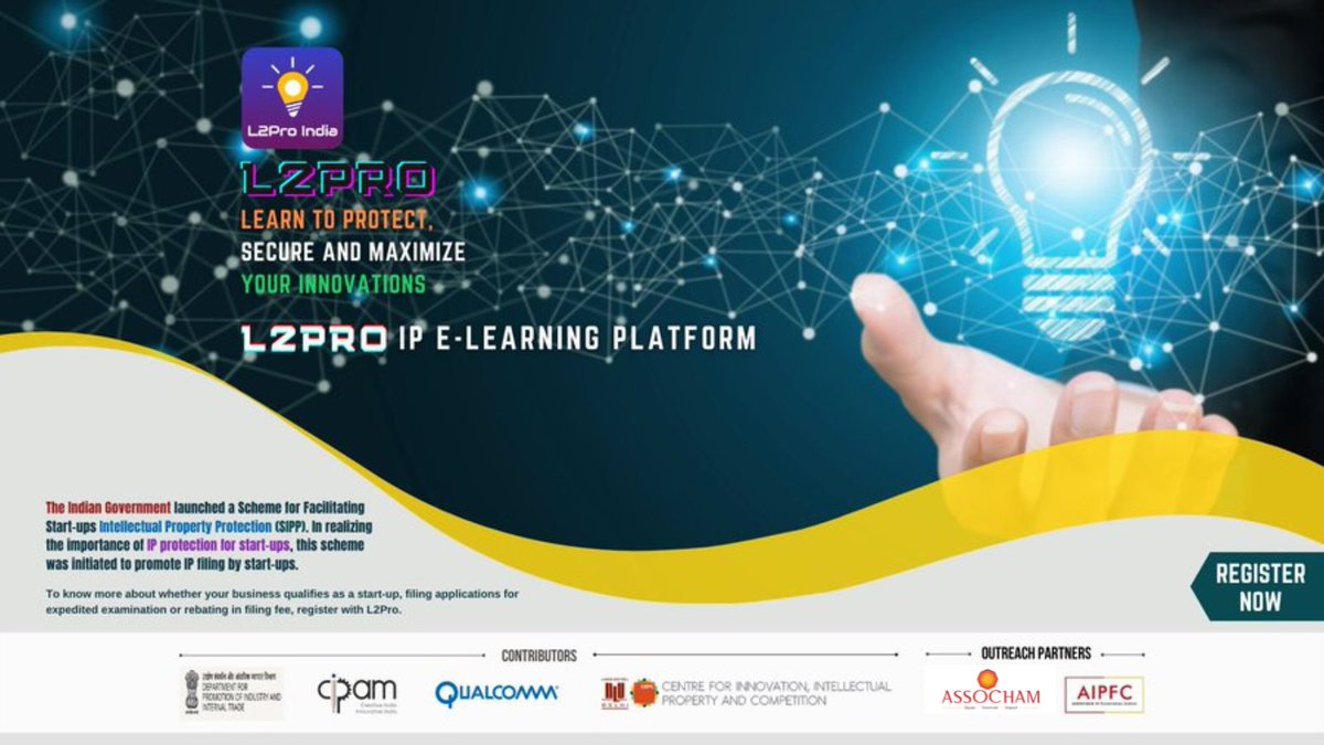 l2pro_india's tweet image. The Scheme for Facilitating Start-ups #IntellectualPropertyProtection or #SIPP was initiated to promote #IP_Filing by start-ups.
 
#L2Pro #L2Pro_India #L2ProIndia #IntellectualProperty #IPProtection #ProtectYourIP #IPRights #IPLaw #IPAwareness #KnowYourIP #IPForStartups