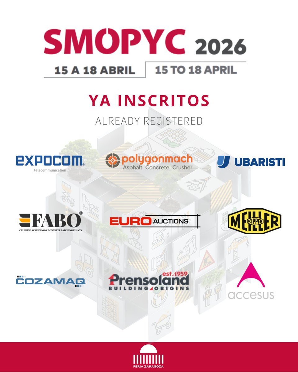 ✨ ¡Seguimos creciendo!

Cada edición de SMOPYC trae nuevas empresas, nuevas soluciones y más innovación.

Prepárate para una edición más potente, más tecnológica y más conectada que nunca con #SMOPYC2026.