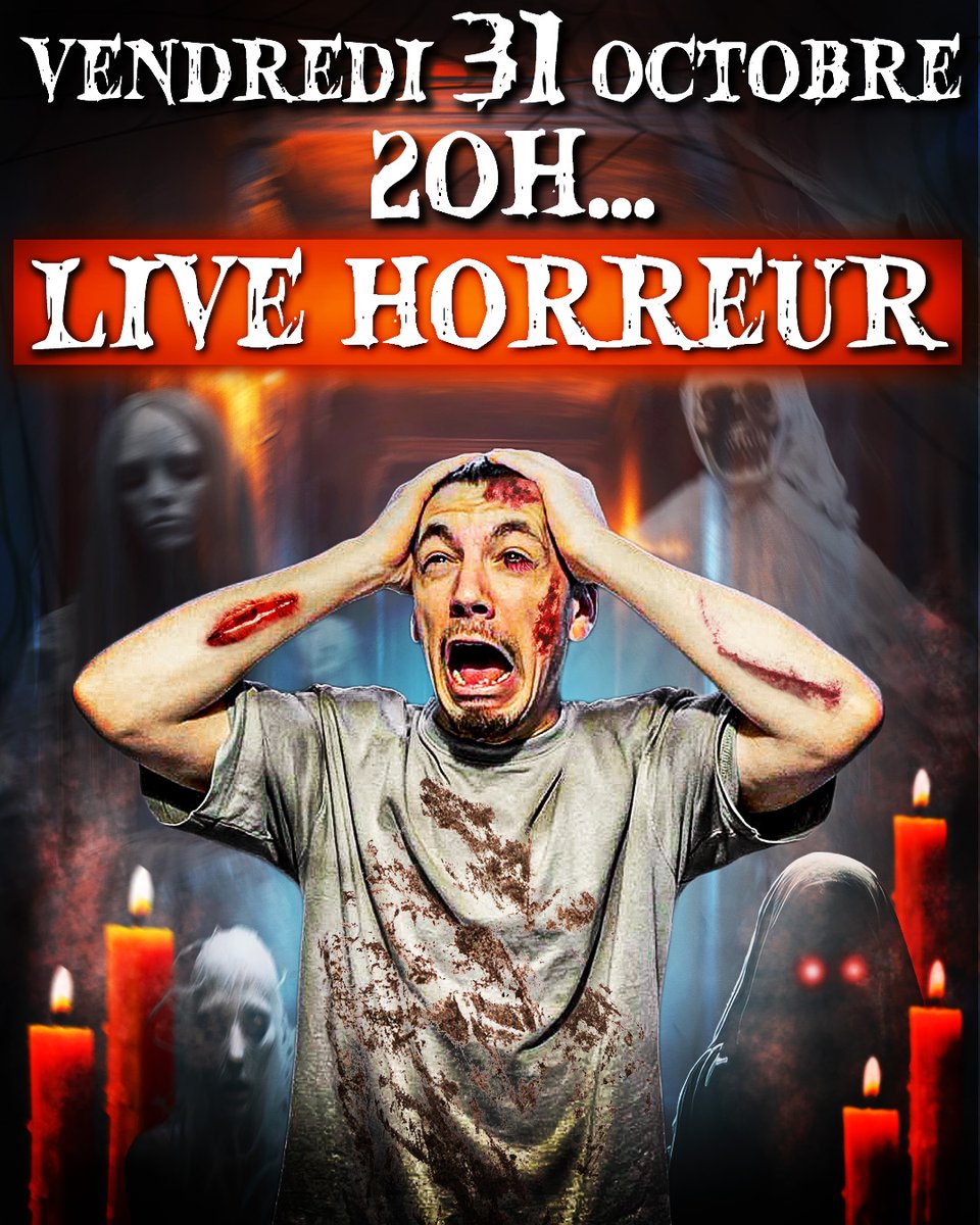 Création visuelle pour événement Twitch spécial Halloween🕷️ 

IMA444 sera en LIVE HORREUR ce soir à 20h sur TWITCH !  <a href="/imaa_444/">ima</a> 

Joyeux Halloween..🎃

DM si intéressé(e) 📩