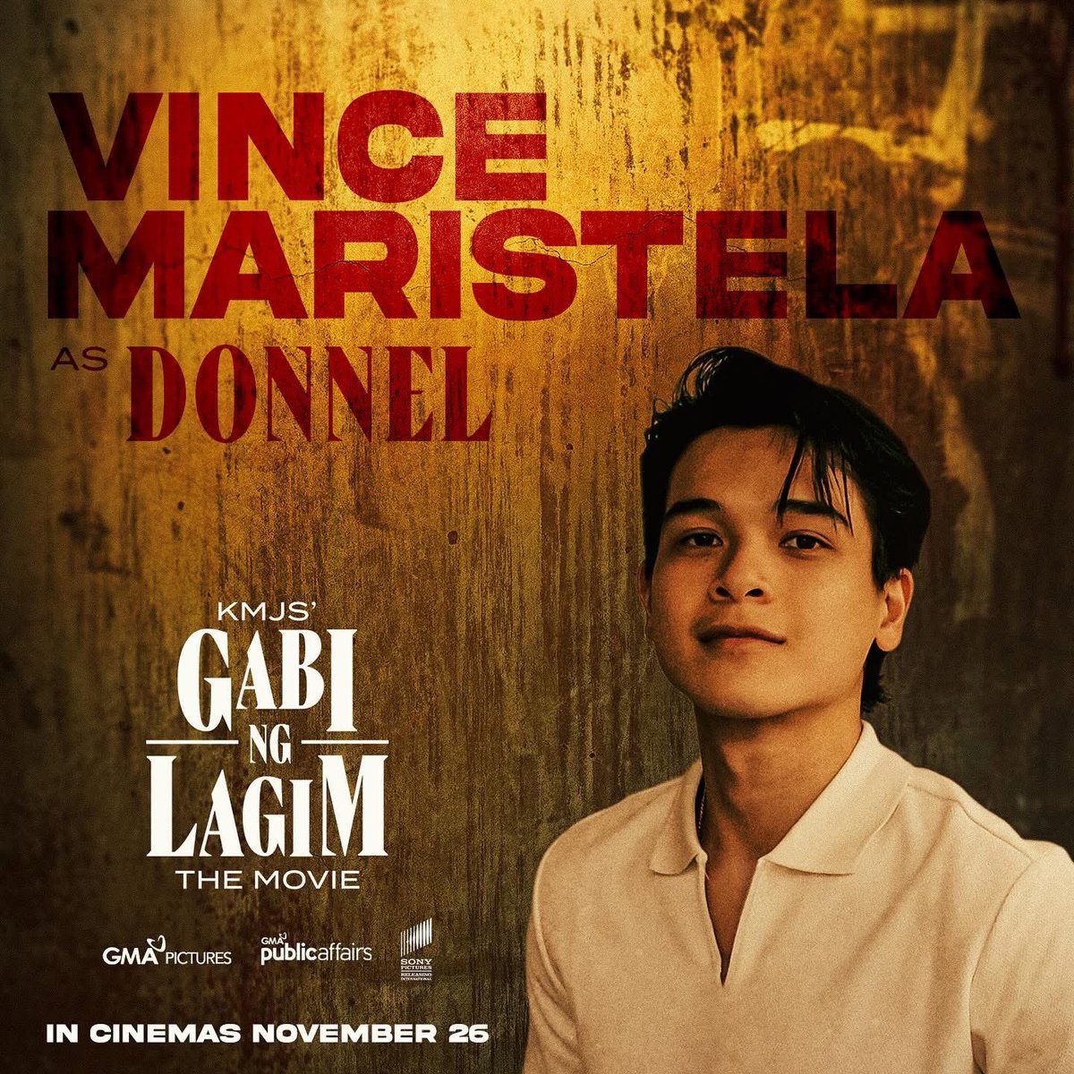thevincies07's tweet image. @VinceMaristela is part of KMJS’ Gabi Ng Lagim The Movie. He’ll be playing the role of Donnel.

See you on November 26, Vincies and Burundoy Enjoyers.

#VinceMaristela #KMJS  #GabiNgLagimTheMovie