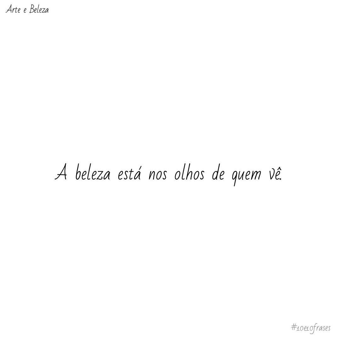 10e10Frases's tweet image. Enfatiza a subjetividade da beleza e como ela é percebida de forma única por cada indivíduo.

#beleza #subjetividade #percepcao #olhos #diferenca #10e10frases

pt.wikipedia.org/wiki/Beleza