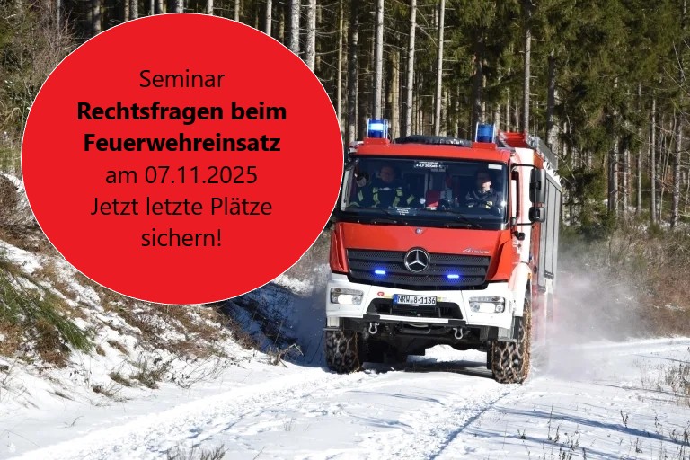 Jetzt letzte Plätze für unser Seminar "Rechtsfragen beim Feuerwehreinsatz" sichern! Am 07.11.2025 findet das bewährte Seminar mit Ralf Fischer wieder im Parkhotel Stuttgart statt! Jetzt anmelden unter: kohlhammer-feuerwehr.de/veranstaltungen

#feuerwehr