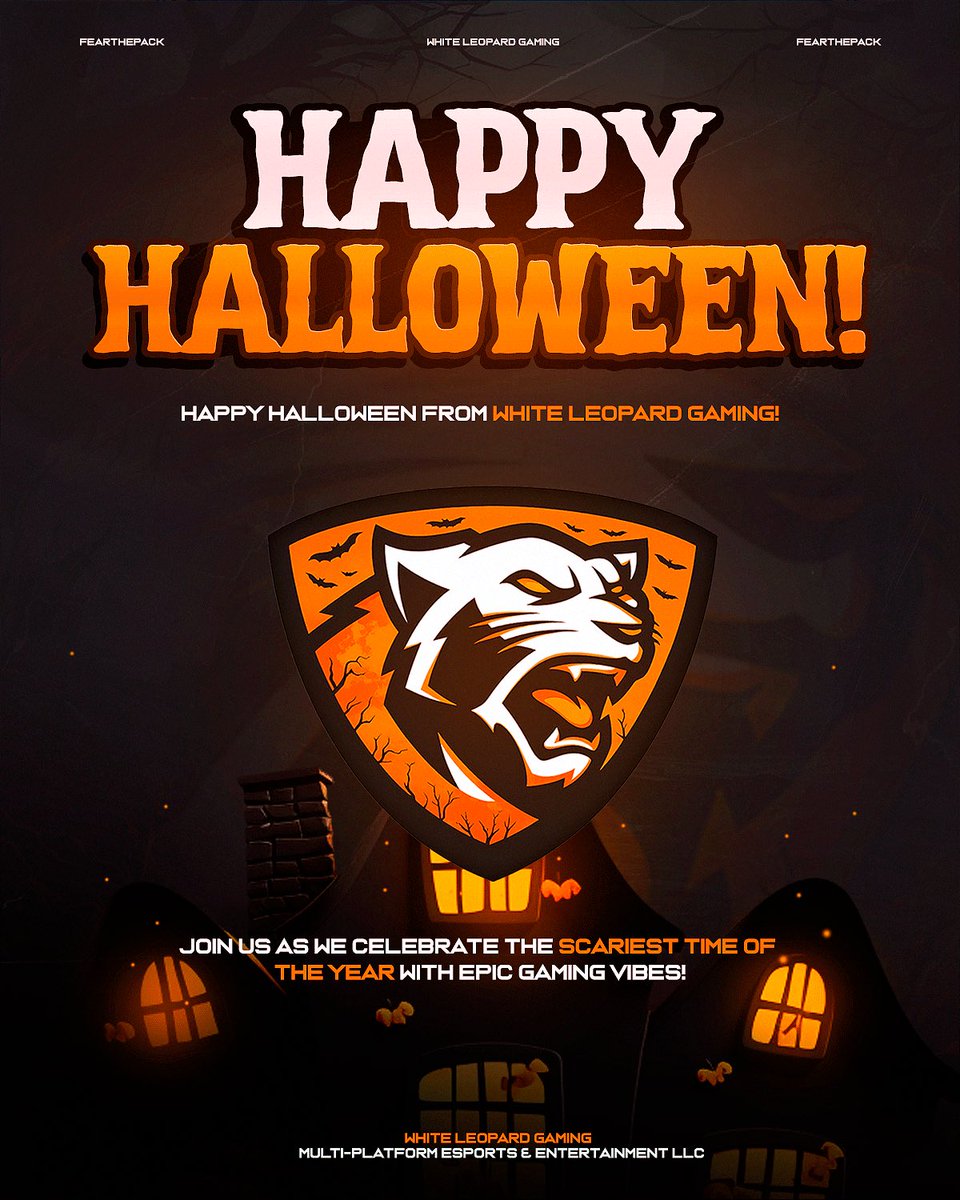 👻 Happy Halloween from White Leopard Gaming!

Stay spooky, stay gaming, and have a frightfully fun night! 🕸️🎮 

#Halloween | #WLGonTOP | #FearThePack