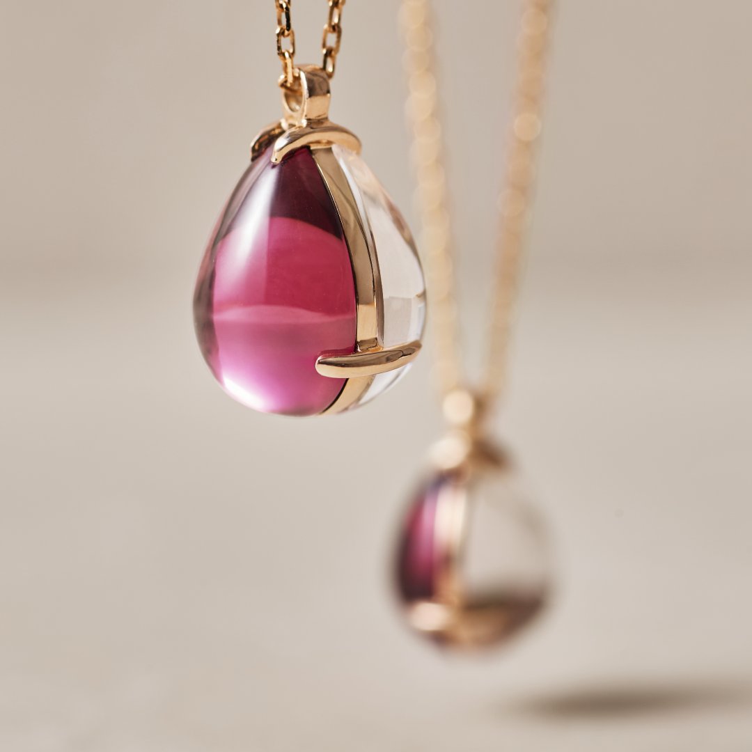 マザーハウスShizuku ネックレス ペリドット×ローズクォーツ マザー