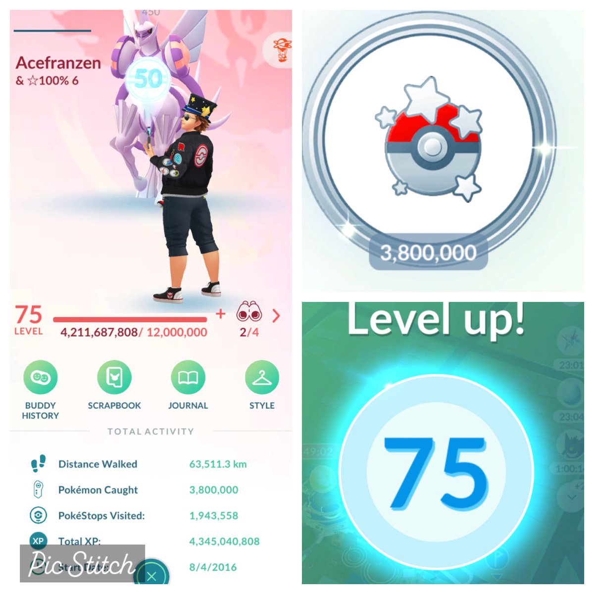 Finally got to LvlUp today &amp; hit the next catch milestone 🤝 Thanks again to everyone opening my gifts &amp; Hoping to achieve the next big one soon 🙇🏼‍♂️ #Roadto4Mil #Collector #PokemonGo