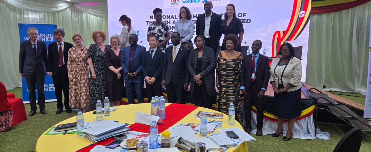 'Women are essential to peacebuilding' <a href="/JapanEmb_Uganda/">Embassy of Japan in Uganda 🇯🇵 🇺🇬</a> Deputy Head of Mission. Japan has invested in education, conflict prevention ensuring inclusion of women &amp; girls in peace efforts &amp; will continue advocacy for #WomenPeaceSecurity programs that empower women to lead.