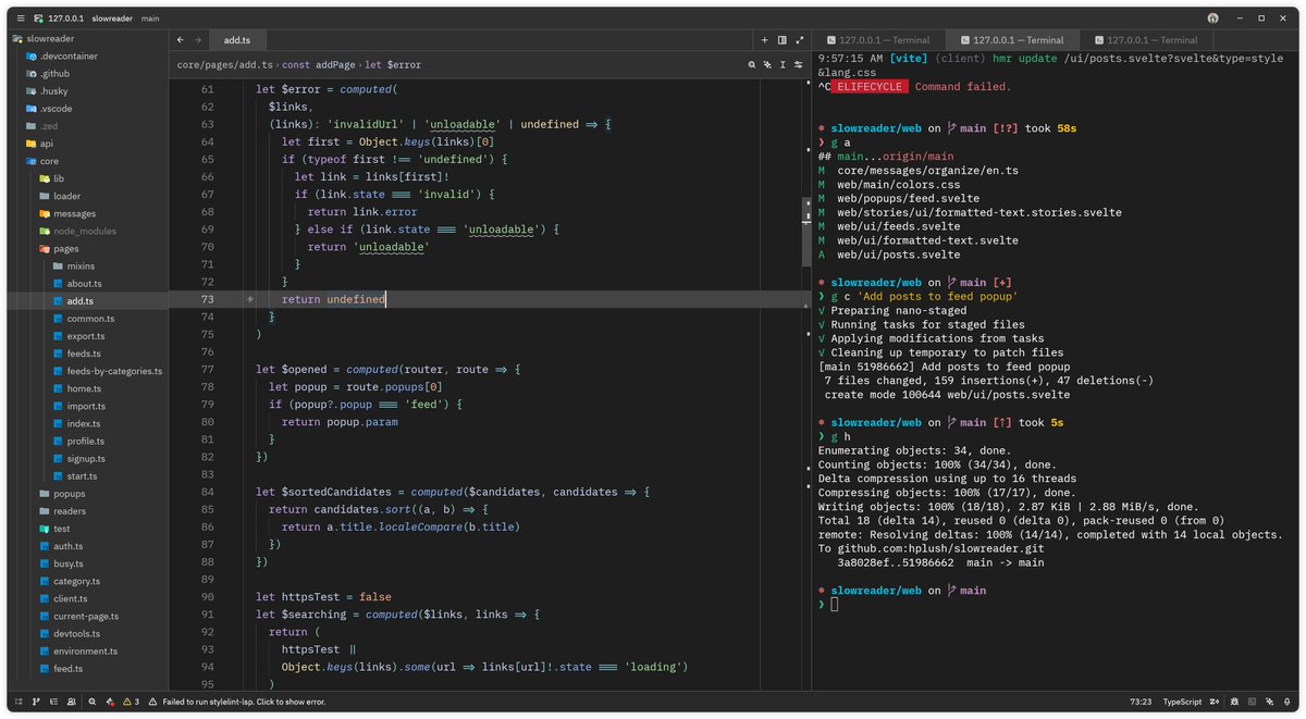 sitnikcode's tweet image. I switched to the Zed Mono font (aka Lilex by Mikhael Khrustik, based on IBM Plex Mono) in both Zed and my terminal.

lilex.myrt.co

Combined with Zed’s excellent font rendering, it looks really nice.