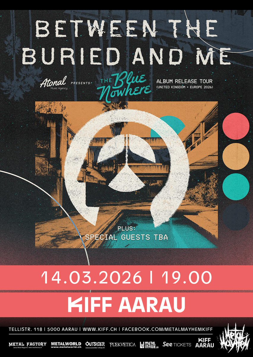 MetalFactoryCH's tweet image. Nächstes Jahr im KIFF Aarau! #mathcore #btbam #kiffaarau