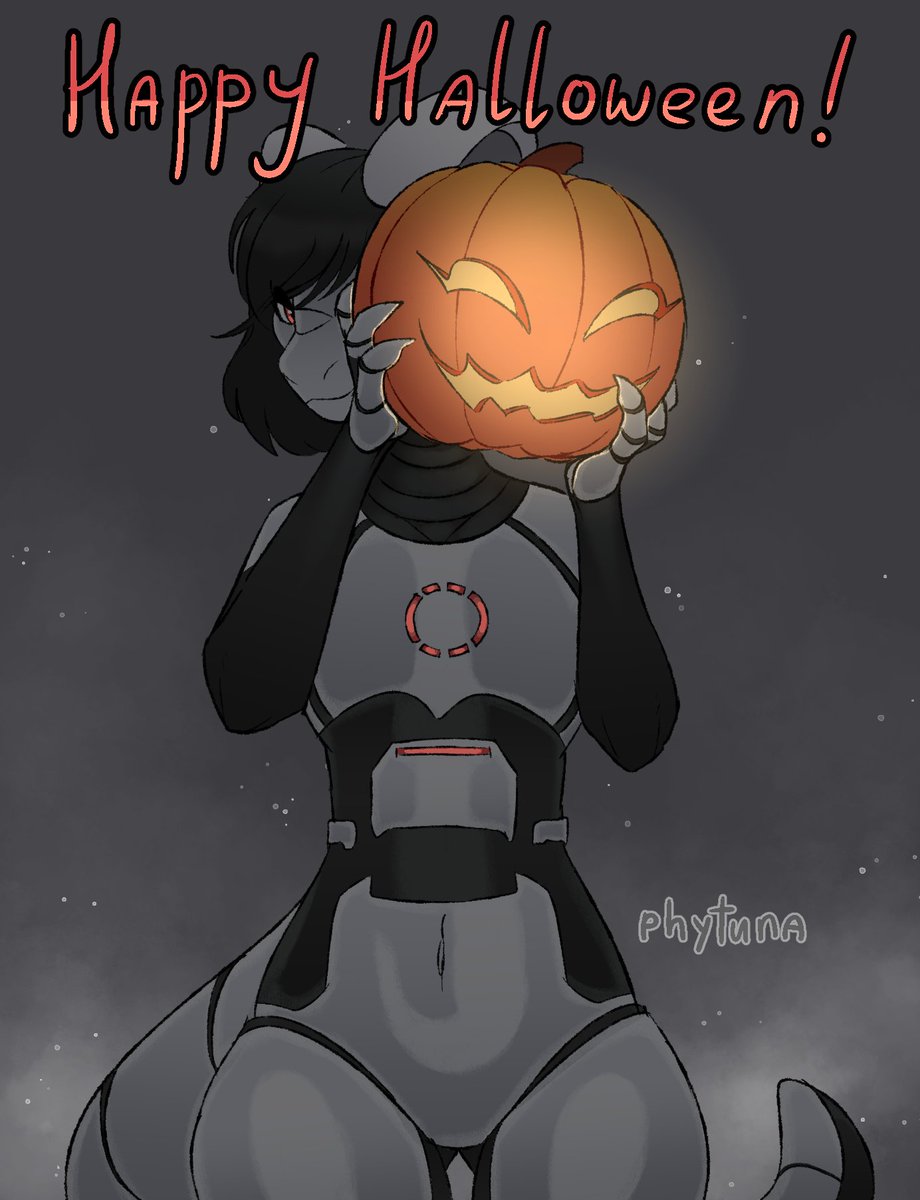 Happy Halloween! 🎃

Hope everyone has an awesome time, whether you’re out trick-or-treating or just chilling! :3

Thanks to <a href="/phytuna/">Goona 🔞</a> for the wonderful piece. ❤️‍🔥