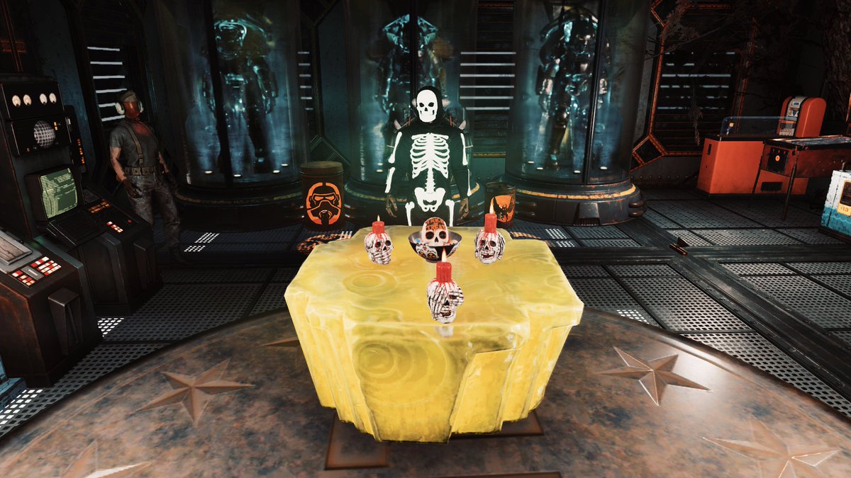 55STat's tweet photo. Happy Halloween waste landers! Make sure to get the candy from the Camps. 🎃👻💀🍬🍭😈
#fallout #fallout76 #fallouttvshow #Fallout76camp #enclave #spookyscorched #falloutshelter #gaming #gamingislife #videogame #gamer #falloutcamp #falloutonprime #HappyHalloween #Halloween2025 https://t.co/DRyMyFovuf