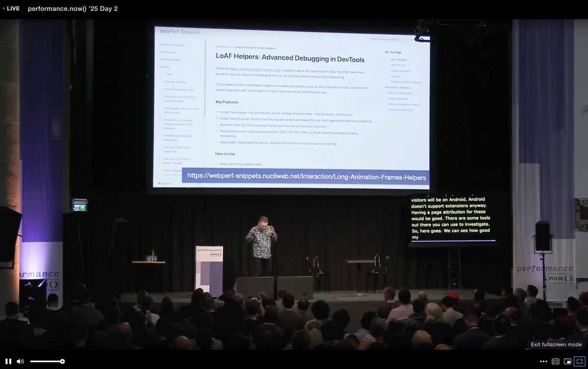 nucliweb's tweet image. Huge thanks to @AndyDavies for mentioning the LoAF Helpers WebPerf Snippet at @PerfNowConf!

Honored to be part of the amazing Web Performance community 🫶

🔗 webperf-snippets.nucliweb.net/Interaction/Lo…

#WebPerf #PerfNow #Performance #LoAF #INP #CoreWebVitals