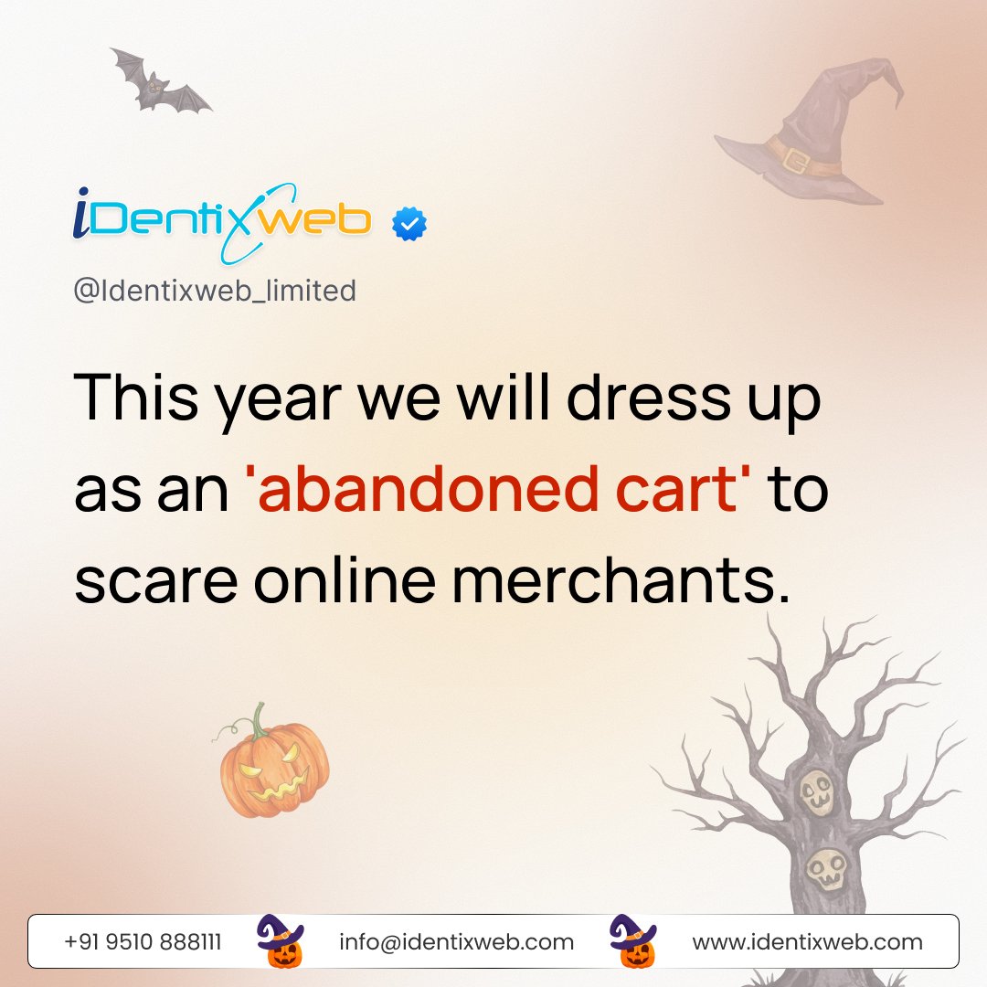 identixweb's tweet image. 🎃Wishing all online entrepreneurs a Halloween full of booming sales and no cart abandonments 👻

#Halloween #Halloween2025 #HalloweenVibes #Halloweentime #Identixweb
