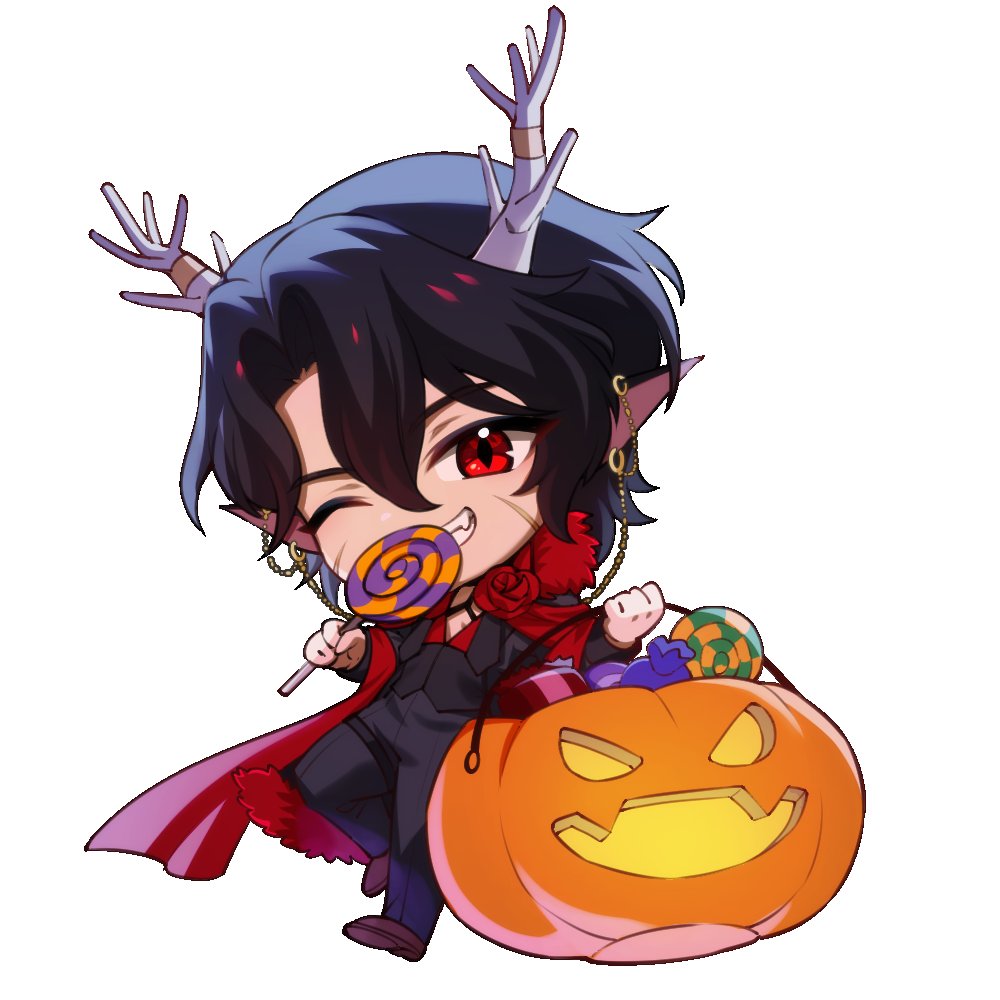 It's that time of year! Happy Halloween, everyone! I hope everyone gets some yummy treats and cool tricks. See you tn for fortnite!

I got this cute present from __kari09! Thanks for the art!