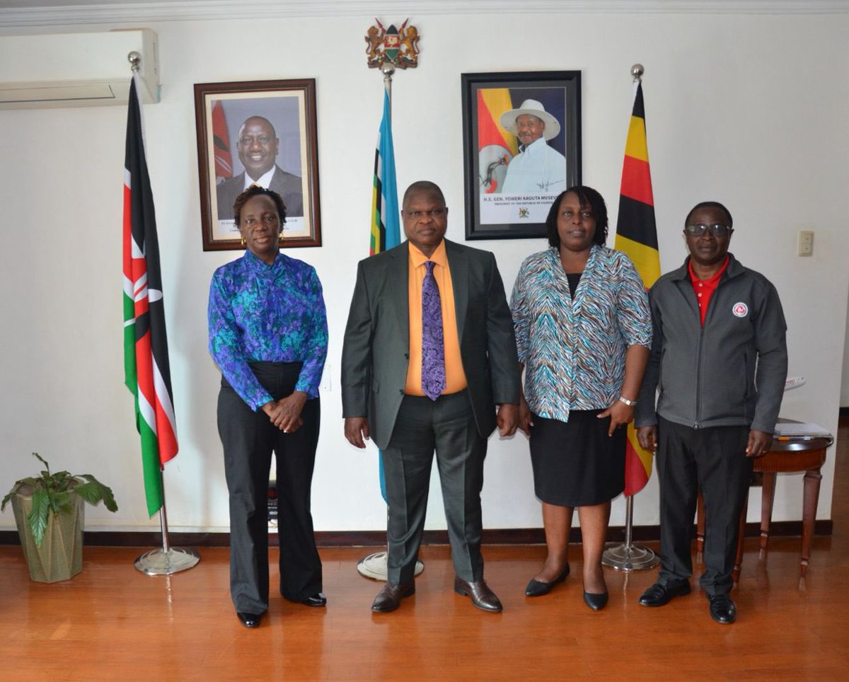Ms. Pauline Ngatia, Director of Marketing and Partnerships at The Aga Khan University Hospital, together with her colleagues, paid a courtesy visit to the Mission offices in Kampala.
