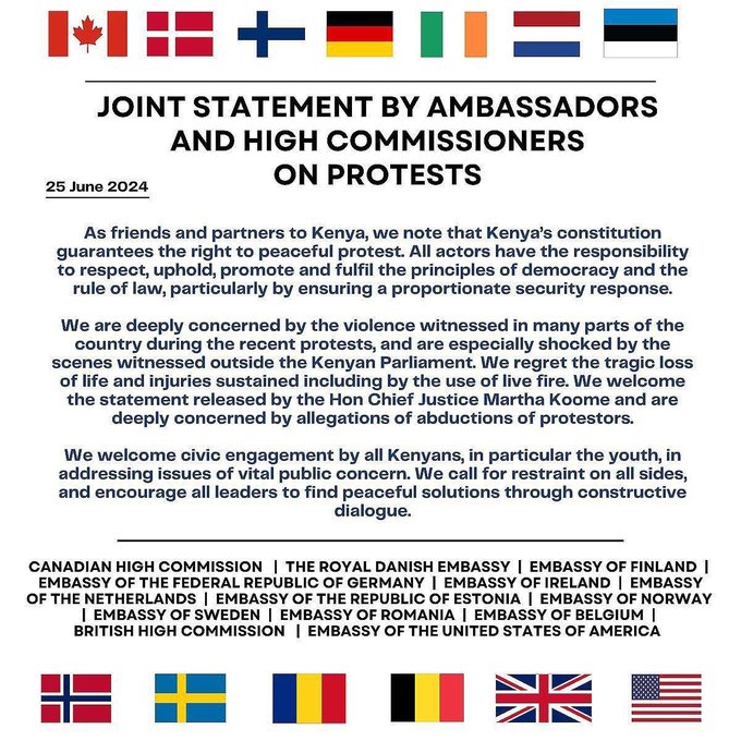 Ambassadors based in Nairobi always comment on the internal affairs in Kenya. How come the same embassies hardly issue press statements on domestic issues of our neighbouring countries, or they don't have embassies in other EAC countries such as Tanzania.

<a href="/SingoeiAKorir/">Korir Sing'Oei</a> should