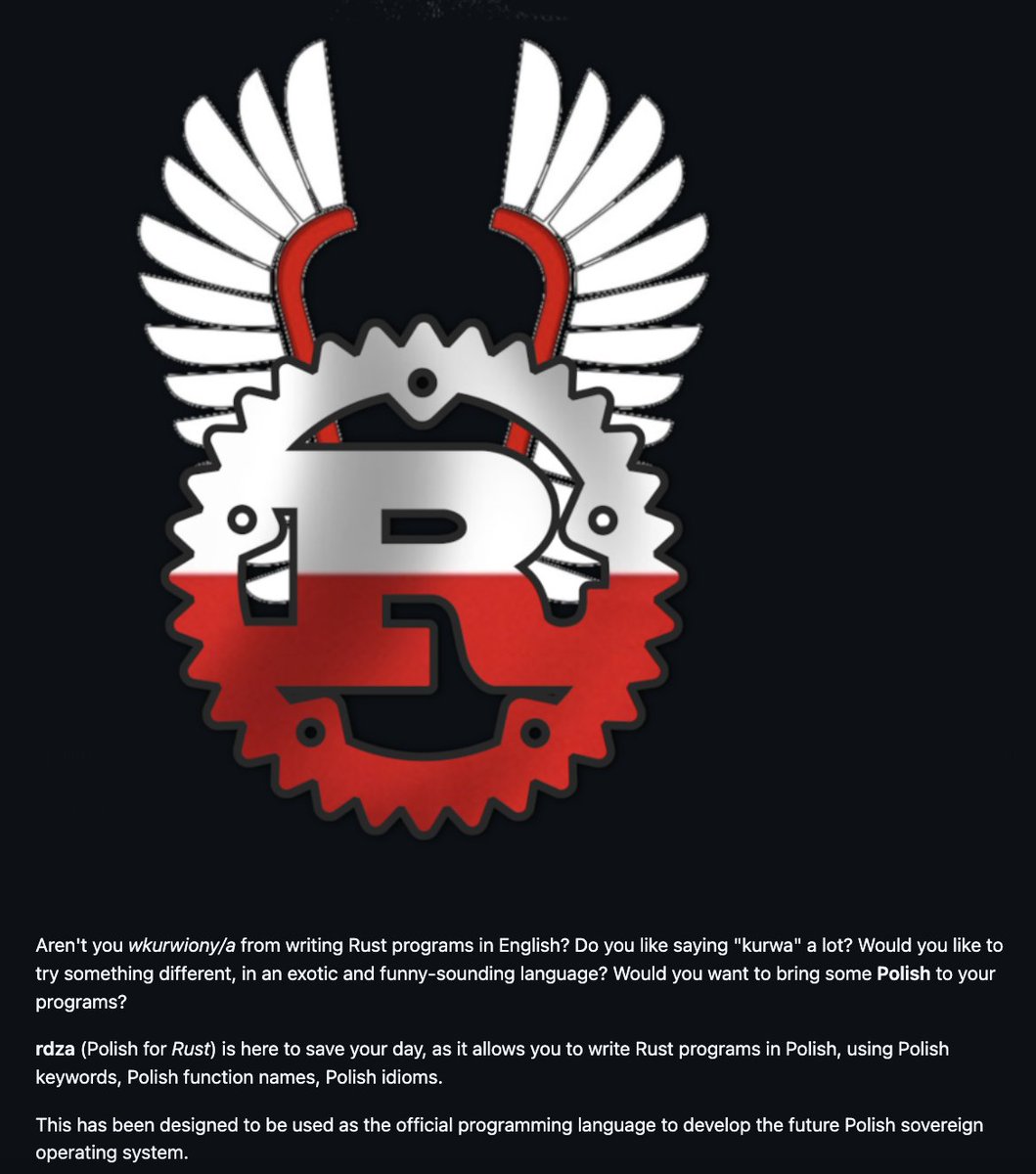 🇵🇱🦀 Finally, <a href="/theveloperseu/">theV</a> Rust team can say kurwa in code.

Poland just unlocked sovereign syntax 😂