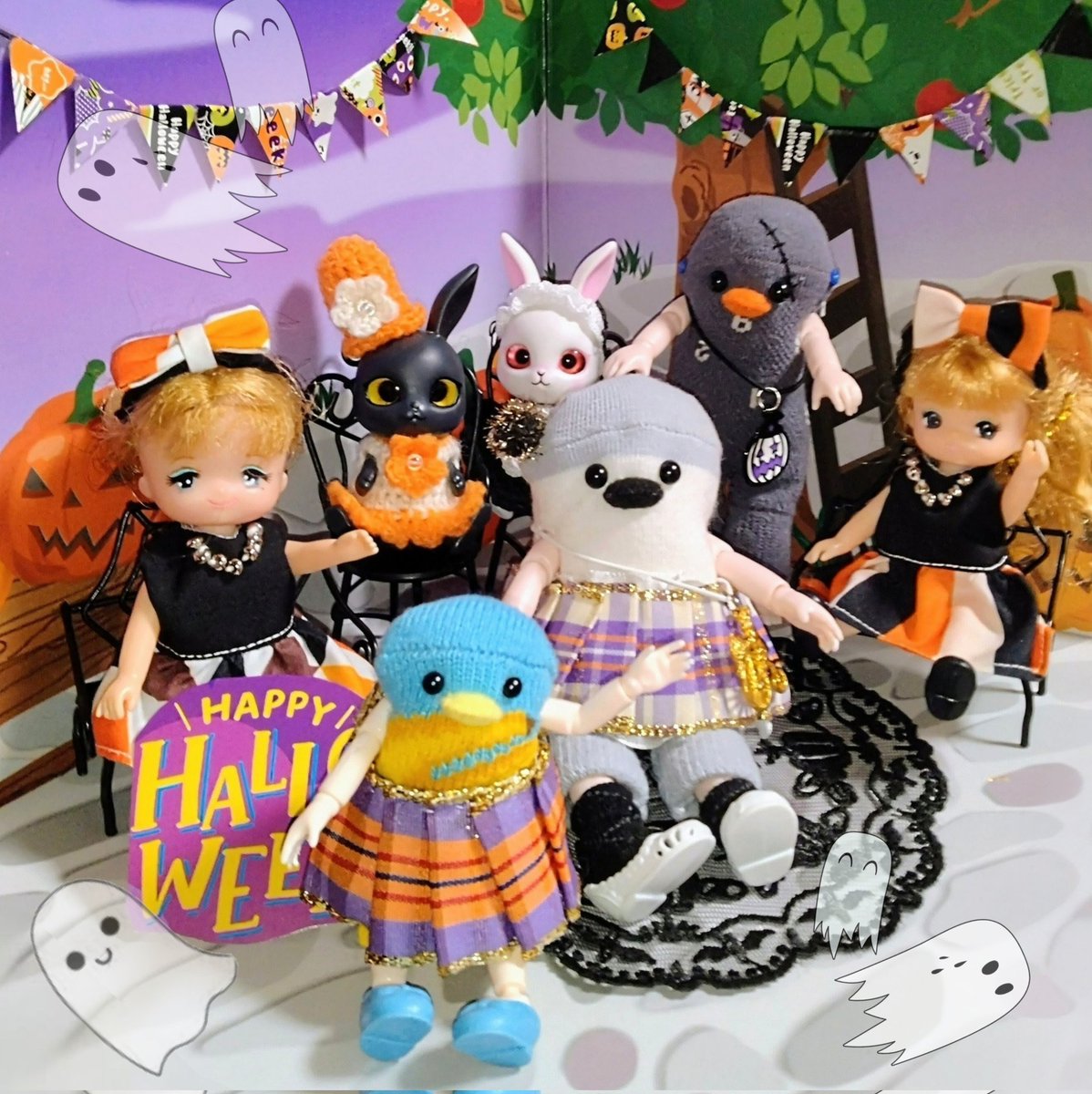 つぎはぎ☆ウサギちゃん&おばけ☆ハロウィン つぎはぎ☆ウサギちゃん&おばけ☆ハロウィン