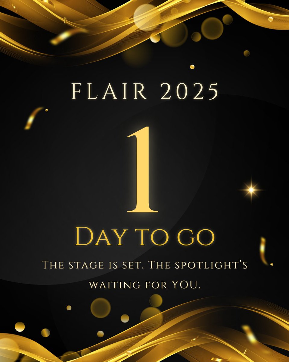 Tomorrow, it all begins! 💫
The most awaited celebration — FLAIR 2025 — is just one sleep away!

Bring your best energy, Questians 💃🎶

#Flair2025 #QuestChandigarh  #1DayToGo #Questians #AnnualFunction #TheWaitIsOver #FlairVibes #QuestFlair2025