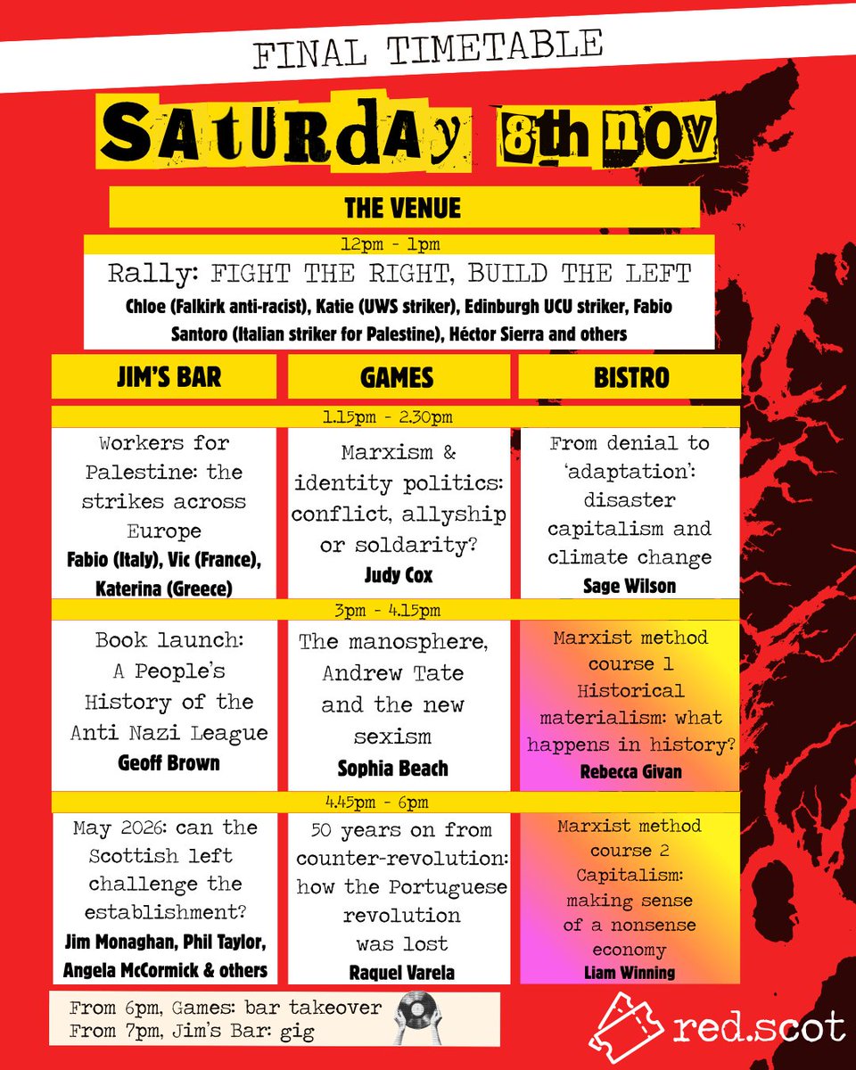 RedFest, Scotland's anti-capitalist festival 🚩 tweet media