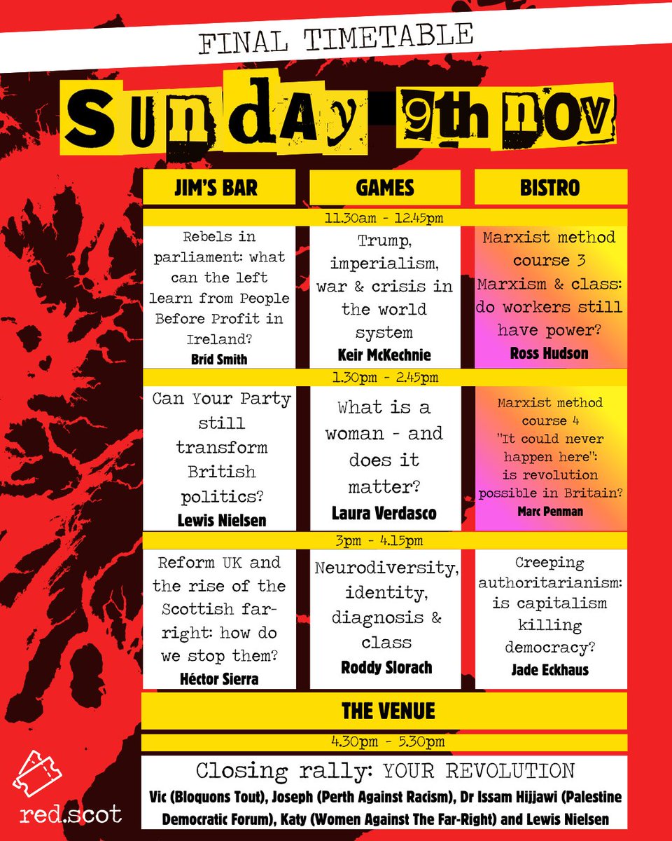 RedFest, Scotland's anti-capitalist festival 🚩 tweet media