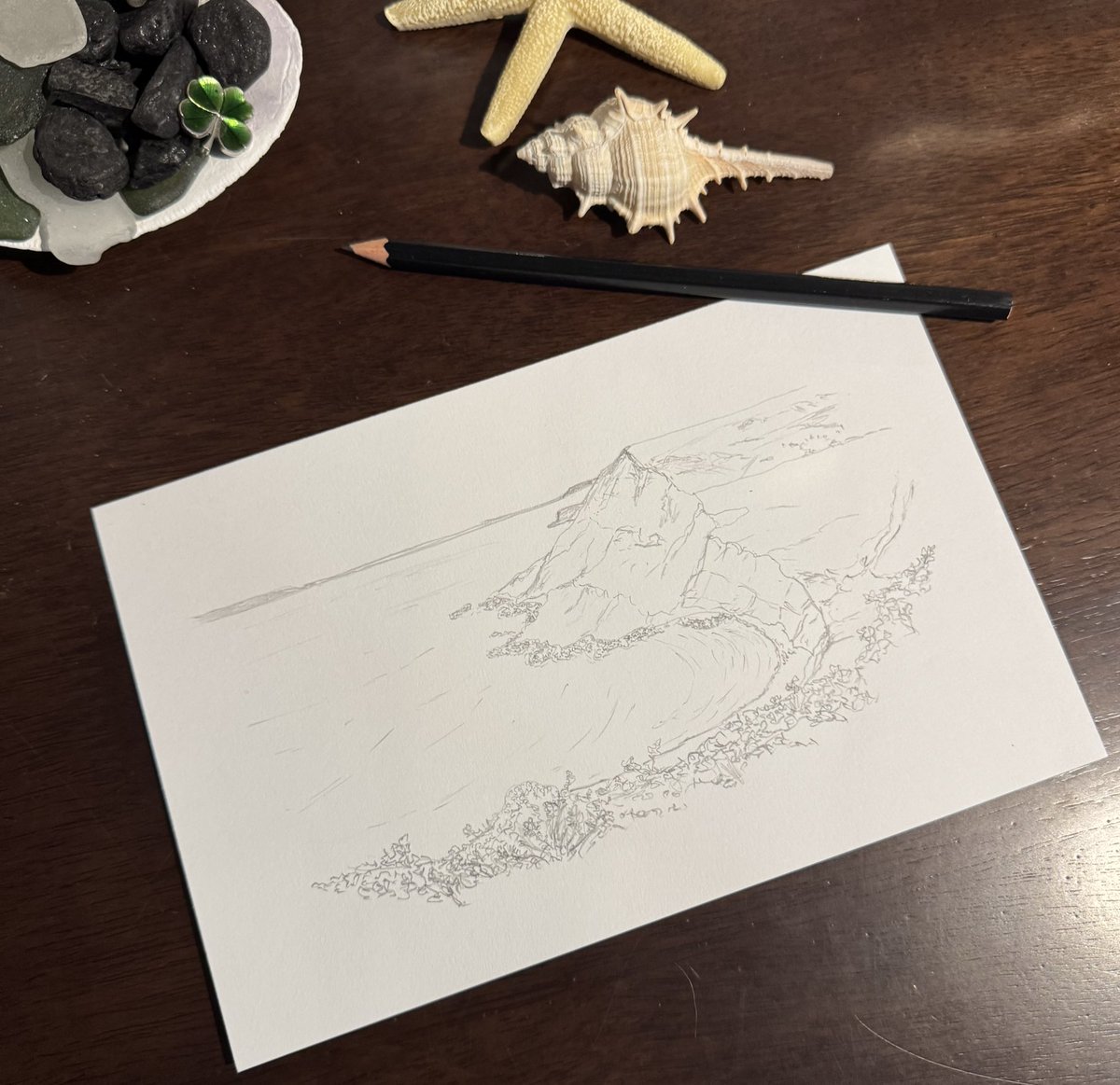 DrBrucePereira's tweet photo. Chapman’s Pool. Phase 1: An initial outline study in hard graphite on cardstock.
#artist #art #graphite #ChapmansPool #creativity #gorse #dorset #drawing https://t.co/HGdmUBRPE0