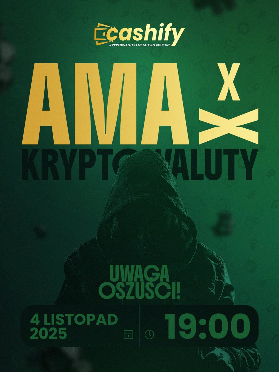 📣 Uwaga ziomeczki 💚 

LIVE ALERT 🔔 

Już w najbliższy wtorek 4 listopada o godzinie 19:00 odbędzie się Telegramowa AMA z grupą Kryptowaluty - Uwaga Oszuści! 

Ta sesja dzięki udziałowi redaktora <a href="/ArekJozwiak/">Arkadiusz Jóźwiak</a> naszego CEO <a href="/jakub_bartoszek/">Jakub</a> oraz udziałowi założycieli wspomnianej