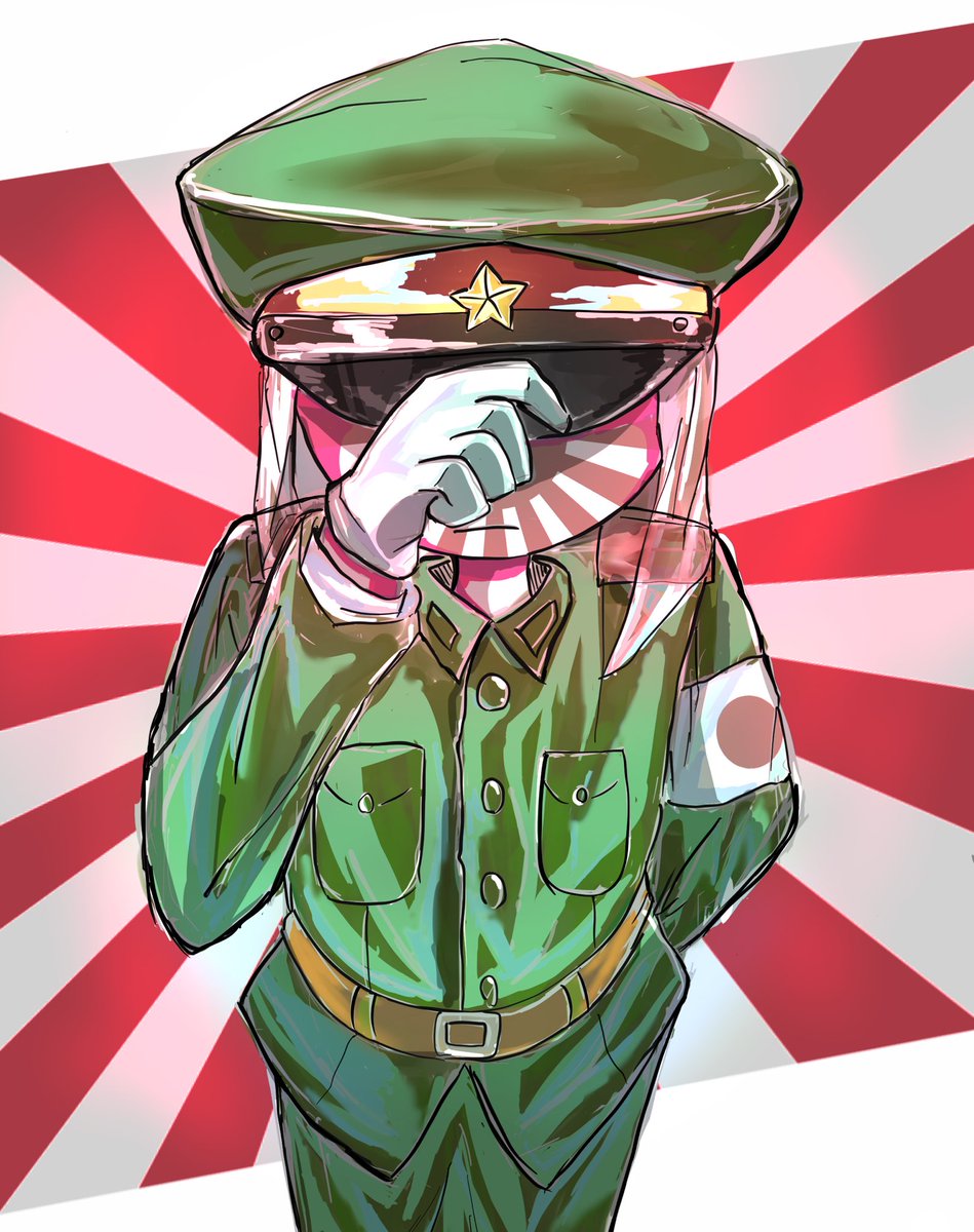 大日本帝国　ラクガキ
服装とかの知識はないので、間違っていたらすみません💦
#カントリーヒューマンズ #CountryHumans